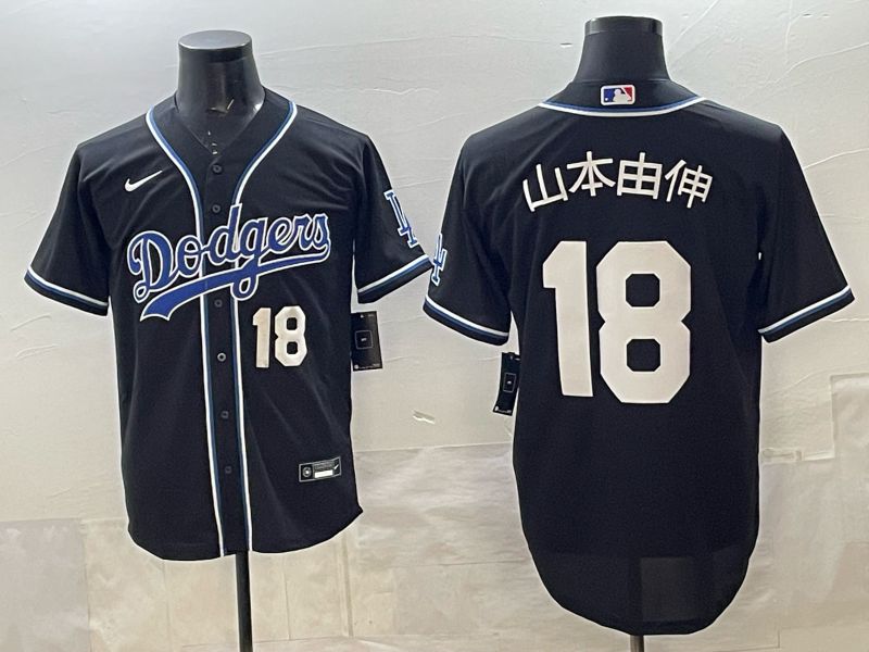 Men 2025 Los Angeles Dodgers #18 Yamamoto Black Game Nike MLB Jersey 03->dallas cowboys->NFL Jersey